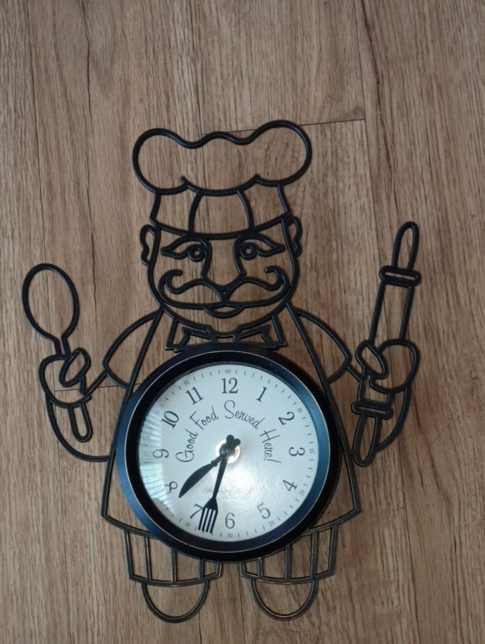 👩‍🍳 Spice Up Your Kitchen with this Adorable Metal Chef Wall Clock!